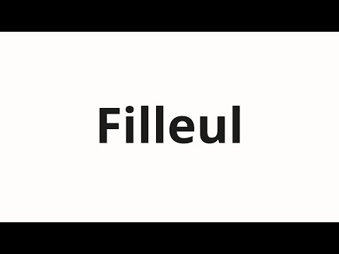 How to pronounce Filleul