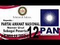 Mars Partai Amanat Nasional PAN Sebagai No Urut 12 Pemilu 2024