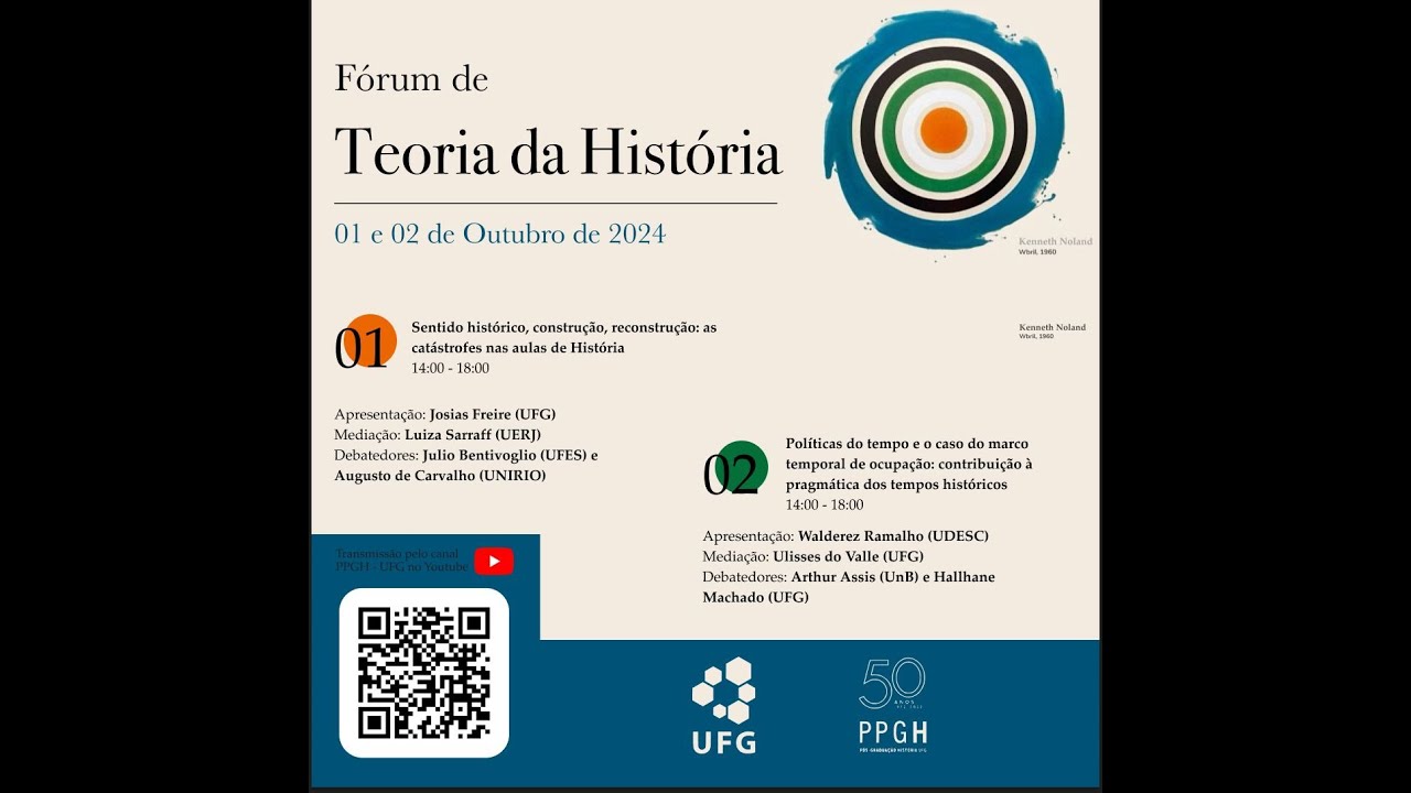 Fórum de Teoria da História - As catástrofes nas aulas de História - DIA 01/10/2024