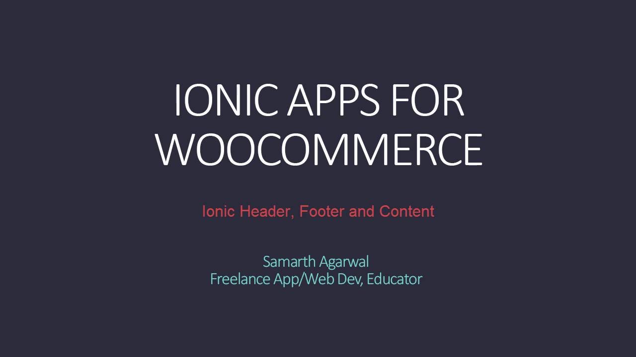 7 Ionic Basics: Header and Footer