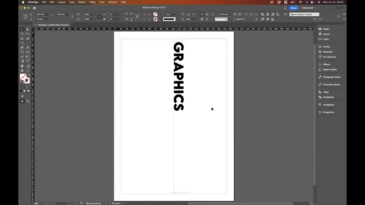 How to write vertically - Adobe InDesign