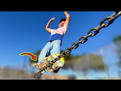 Skateboarding A Chain Like A Dummy