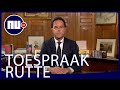 Bekijk live de toespraak van Rutte over de harde lockdown