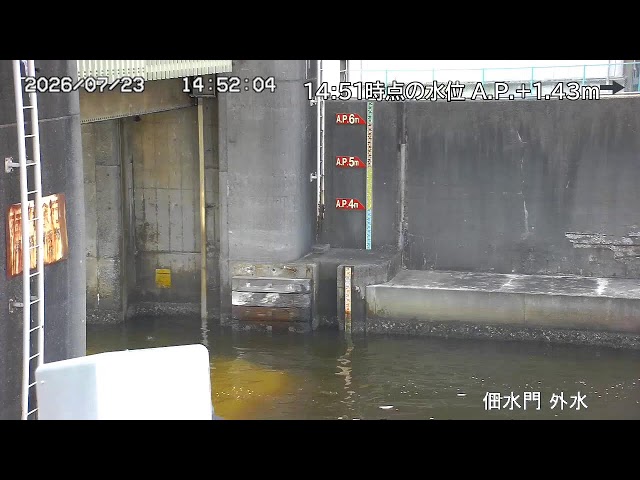 佃水門 外水側