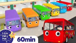 Color Bus Song | Learn Colors - Rainbow Bus | +More Nursery Rhymes | ABCs and 123s | Little Baby Bum