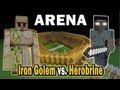 Minecraft Arena Battle Iron Golem vs. Herobrine ...