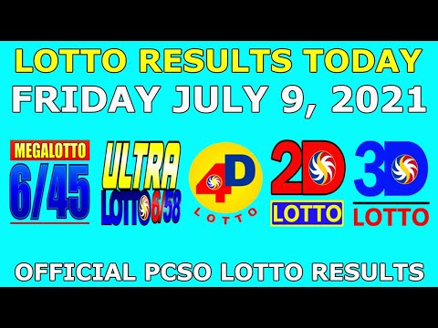 9pm Lotto Result July 9 2021 (Friday) PCSO Today
