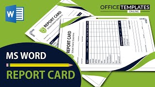 How to Design School Report Card in MS Word | DIY Report Card