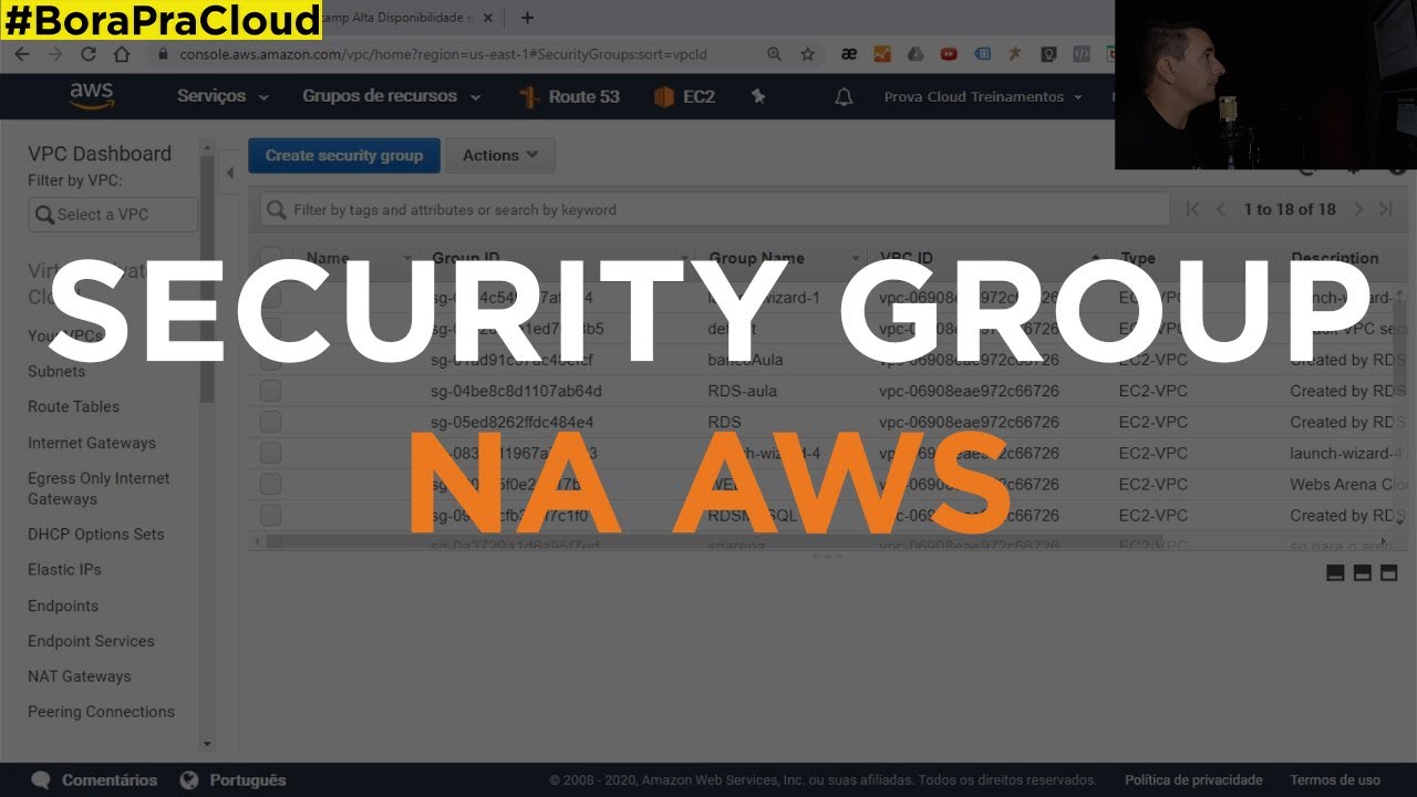 SECURITY GROUP DA FORMA CORRETA NA AWS