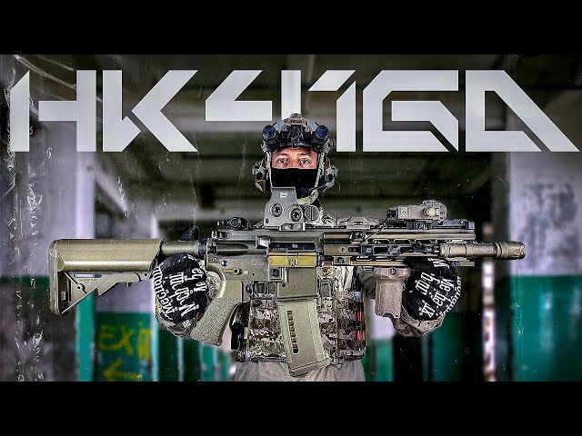 Vídeo relacionado con Eléctrica Airsoft - pistola rápida de fuego carabina HK 416C con las baterías, el barril de metal - espesor de 0,5 julios