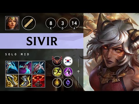 Sivir Mid vs Twisted Fate - KR Grandmaster Patch 25.21