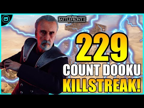 Star Wars Battlefront 2 | 229 Count Dooku Killstreak/Gameplay!