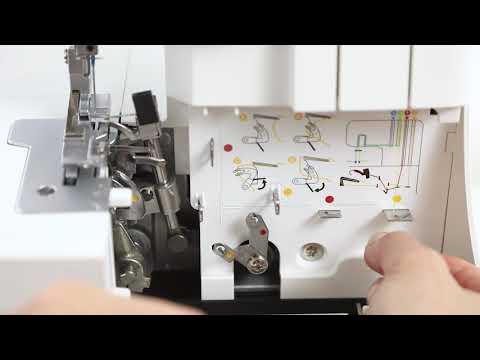 Singer Overlock S14-78 Threading Guide: 2 Thread Rolled Edge