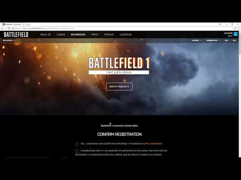 Battlefield 1: How to Sign Up for Incursions Closed Alpha Bf1 Competitive Mode