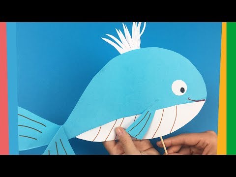 How to make paper Whale - Easy and funny DIY for kids