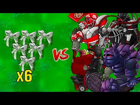 PVZ 1 Fusion 3.1 Challenge!! 6 Green Plants Box VS 30000 Zombie Random - Who Will Win?
