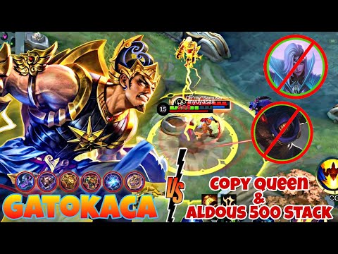 Late Game Gatotkaca Vs Aldous 500 Stacks & Copy Queen Valentina | MLBB