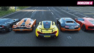 Forza Horizon 4 - Top10 Fastest Speed Hypercars Drag Race