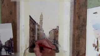 Venice Canal Speed Watercolor Painting Demonstration by Joe Cartwright Speeded up version.