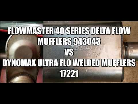 muffler dyno testing comparison Flowmaster vs Dynomax Ultra Flo 3" on a 700 HP 496 bbc stroker