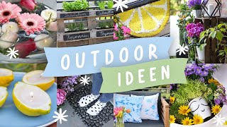 Outdoor Ideen | DIY für Balkon, Garten, Terrasse gestalten | Dekorieren mit wenig Geld | TRYTRYTRY