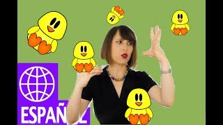 Kids songs in Spanish - Cinco Pollitos - Alina Celeste Canciónes Infantiles learn counting!