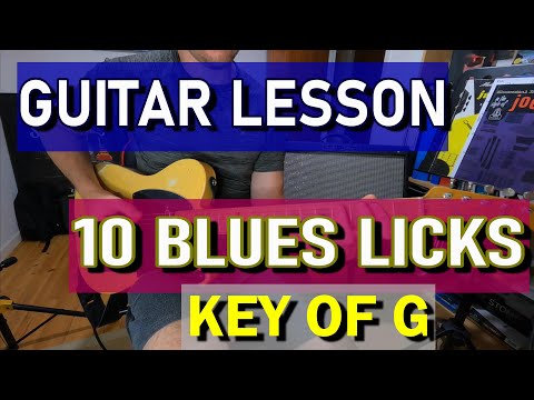 10 Blues Licks In The Key Of G