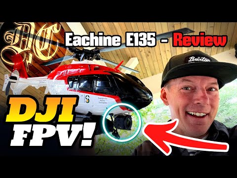 I PUT DJI FPV on THIS RC Helicopter! - Eachine E135 Review & Flights