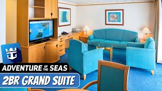 Adventure of the Seas | Grand Suite - 2 Bedroom Full Tour & Review 4K | Royal Caribbean Cruise Line