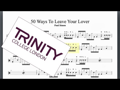 50 Ways To Leave Your Lover Trinity Grade 7 Drums