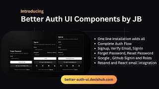 Better Auth UI for Nextjs  : Install Complete Authentication in ONE Command | Auth working in 1 Mi