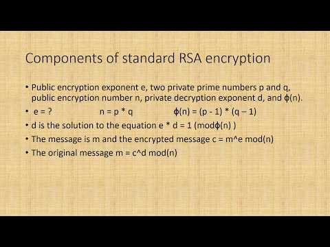 Matrix Form RSA Encryption