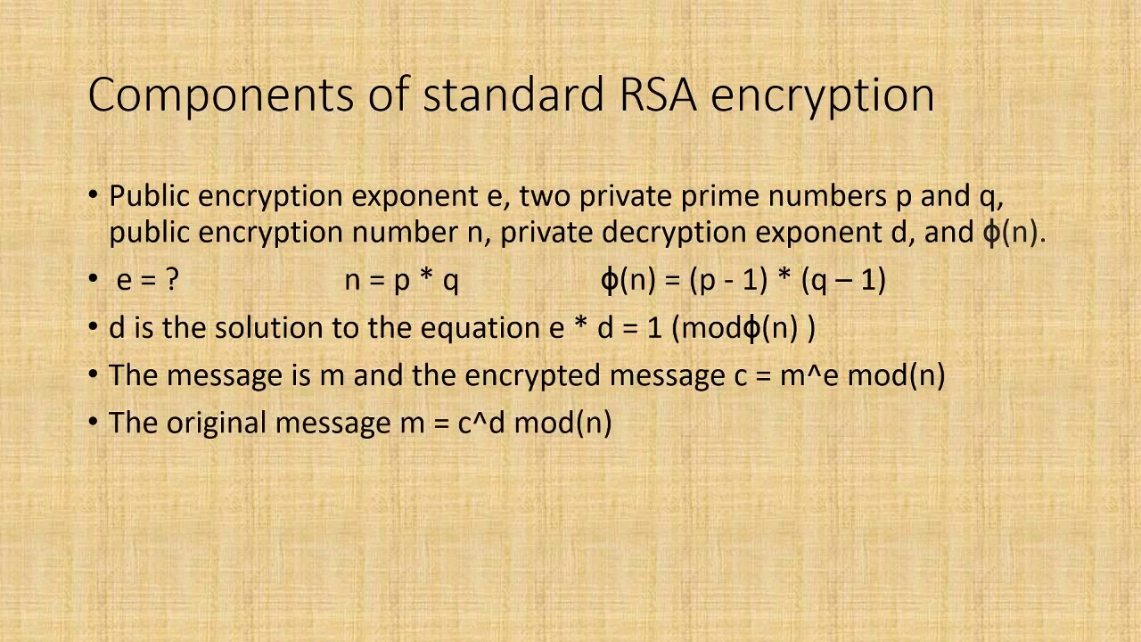 Matrix Form RSA Encryption