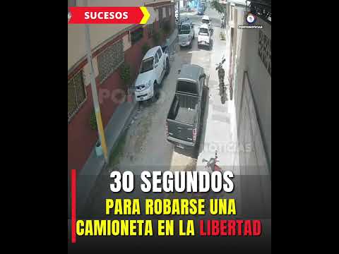 30 segundos para robarse una camioneta.