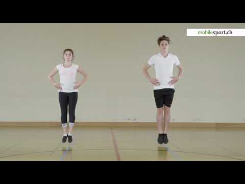 Rock’n’Roll – Bewegung des Kicks (9): Kick-Ball change korrektes Tempo – hüpfen – hüpfen