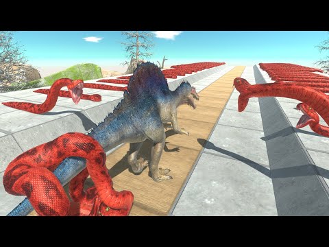 Only Fast Runners Will Escape from HUNGRY SNAKES  - Animal Revolt Battle Simulator