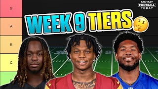UPDATED Fantasy Football Week 9 Tiers & Rankings! QB, RB, WR, TE Breakdown + Must-Start Sleepers