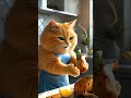 Sneaky Cat Steals A Bite Of Chicken Ai Youtubeshortsviral