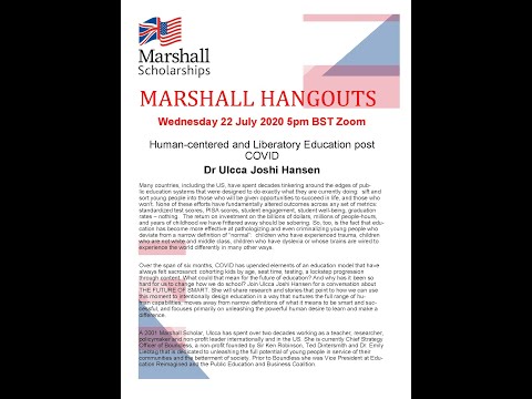Marshall Hangout - Human-Centered and Liberatory Education Post COVID -22 July 2020