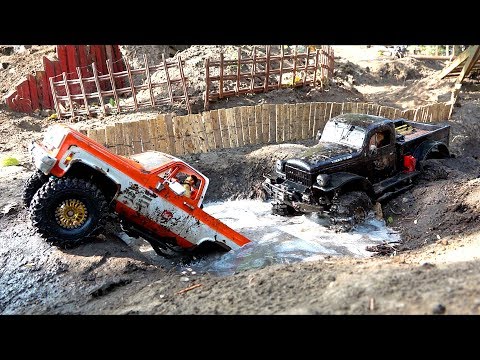 Two Trucks Compete on a Large Backyard Scale Trail Park | RC ADVENTURES