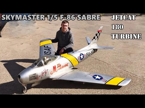DEANOS 2nd FLIGHT 1/5 SCALE RC F-86 SABRE - SKYMASTER - JETCAT 180 TURBINE - 2020