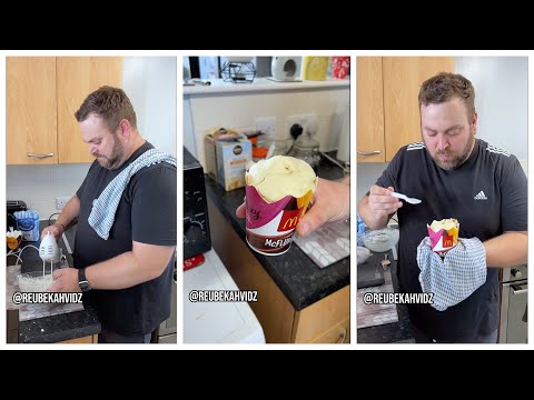 Trying to make a McFlurry cake.... will it work? 🤨