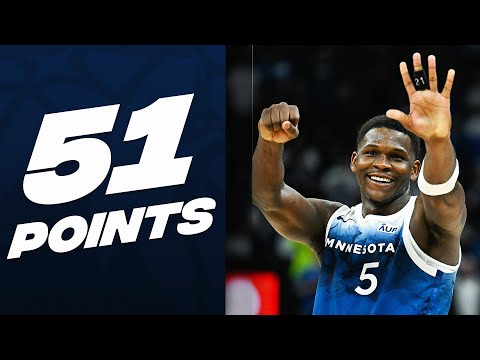 Anthony Edwards Drops CAREER-HIGH 51 Points! 🚨 | April 9, 2024