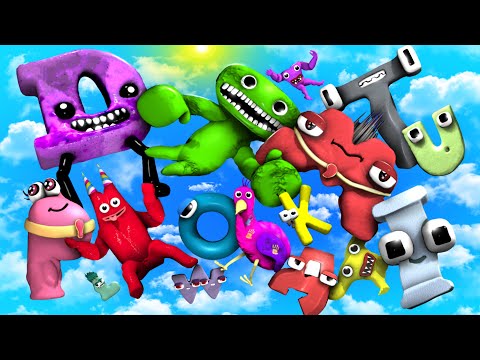 GMOD • Garten of Banban vs Alphabet Lore Team • Impressive Ragdolls (Jumps, Ramps)