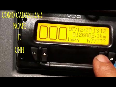 Como cadastrar nome e CNH no tacógrafo VDO