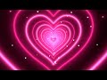 Double Heart Tunnel💖Pink Heart Background - Animation Background Video Loop 8 Hours