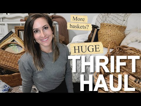 HUGE HAUL • Thrift Store Shopping • Goodwill Bins • Baskets • Antiques • Copper • Shop with me