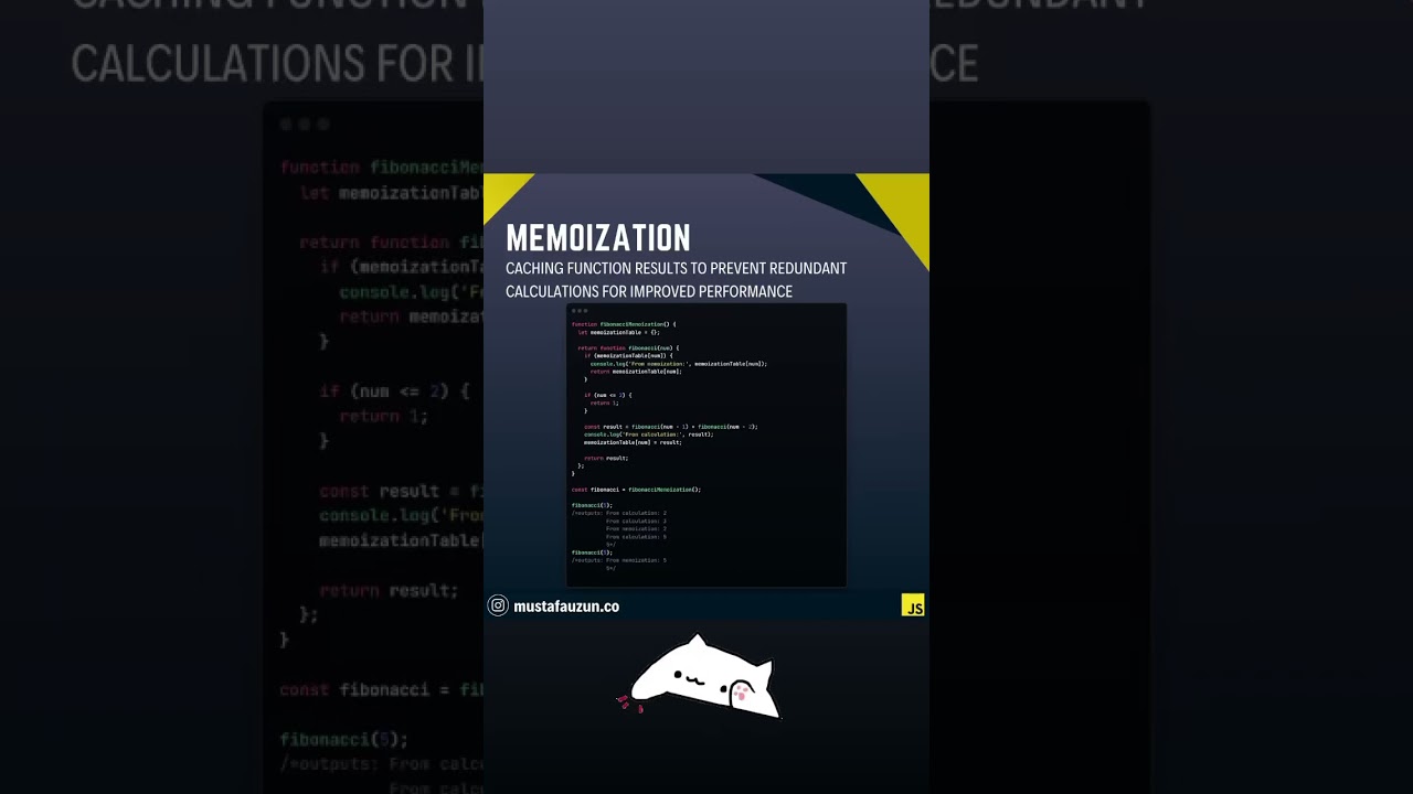Javascript, Memoization #javascript