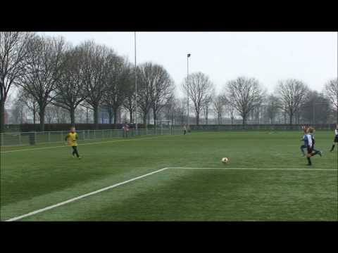 Damian Stiemer, 9 jaar, wedstrijd VVZA E1 - Roda46 E3, d.d. 10-03-2012