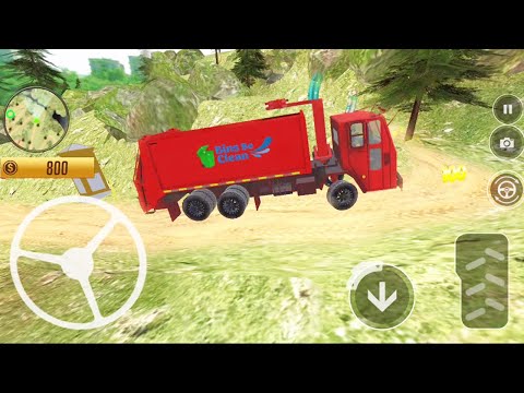 Garbage Trash Uphill Truck Driver - Dump Offroad Truck Driving Simulator - Android Gameplay